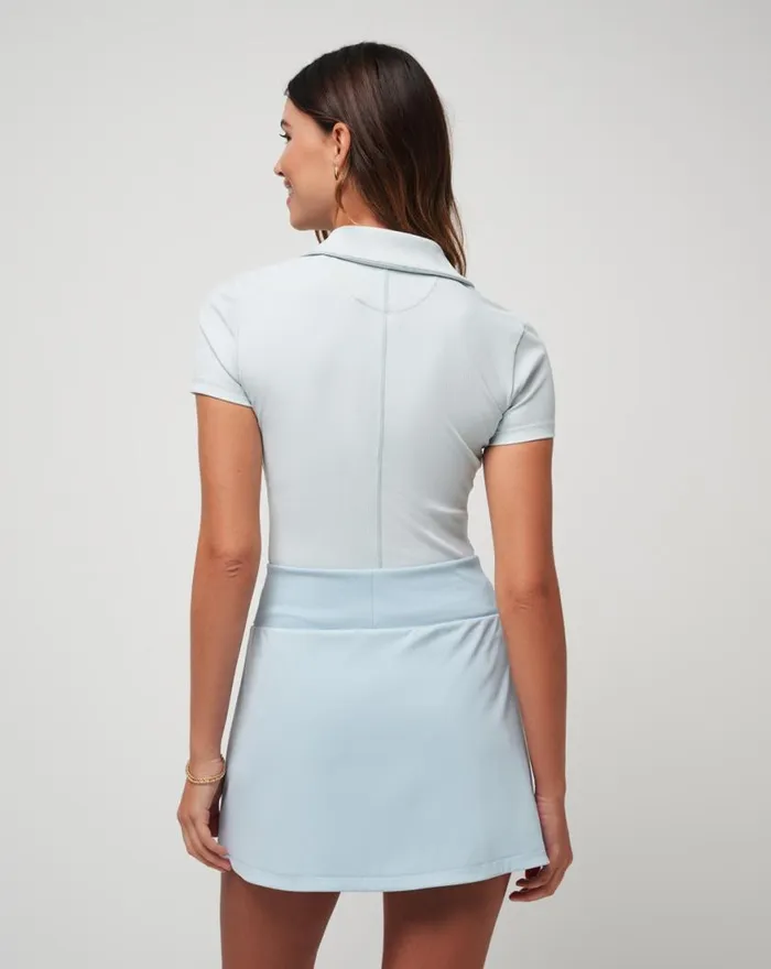 Women TROPICAL OUTLOOK MOVEKNIT RIB POLO Skywriting TravisMathew Polos