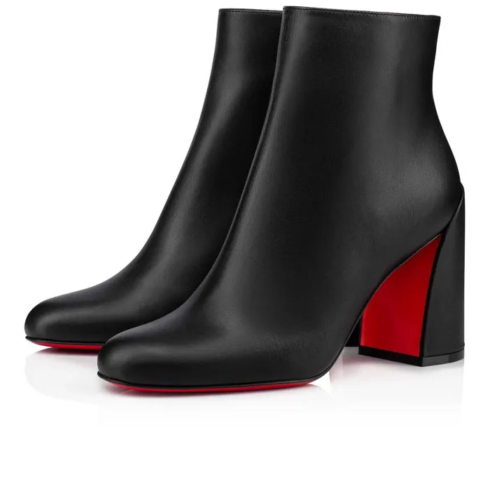 Women Turela 85 Mm Low Boots 8211 Calf Leather 8211 Black Black Christian Louboutin Ankle Boots Women Turela 85 Mm Low Boots 8211 Calf Leather 8211 Black Black Christian Louboutin Ankle Boots