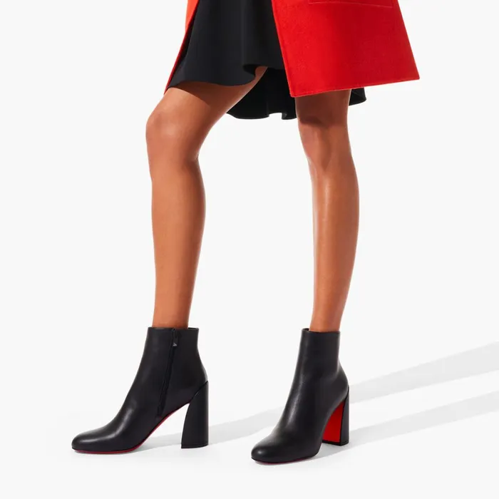 Women Turela 85 Mm Low Boots 8211 Calf Leather 8211 Black Black Christian Louboutin Ankle Boots