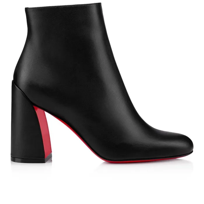 Women Turela 85 Mm Low Boots 8211 Calf Leather 8211 Black Black Christian Louboutin Ankle Boots