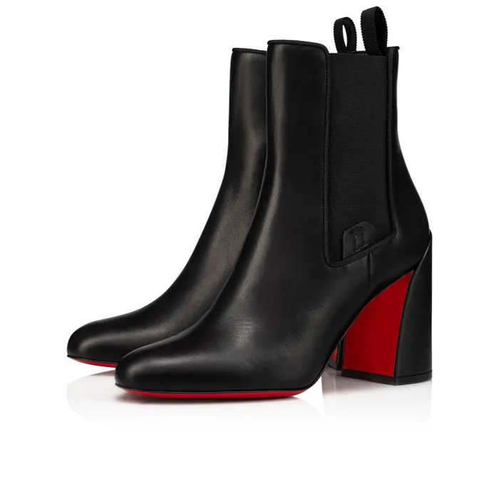 Women Turelastic 85 Mm Low Boots 8211 Calf Leather 8211 Black Black Christian Louboutin Ankle Boots Women Turelastic 85 Mm Low Boots 8211 Calf Leather 8211 Black Black Christian Louboutin Ankle Boots