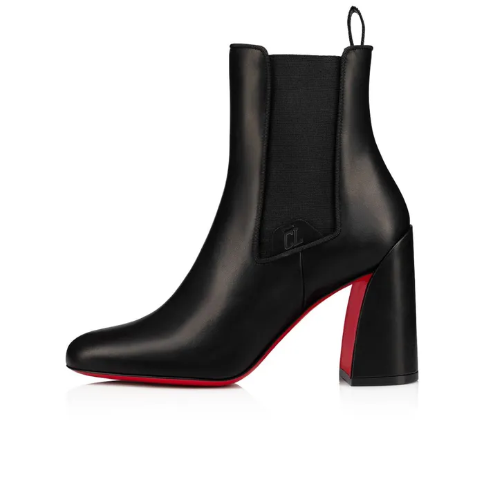 Women Turelastic 85 Mm Low Boots 8211 Calf Leather 8211 Black Black Christian Louboutin Ankle Boots