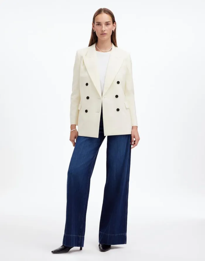 Women Tuxedo Blazer Winter White Madewell Coats Jackets