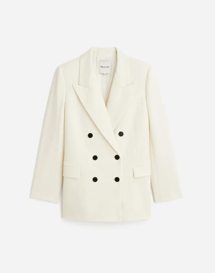 Women Tuxedo Blazer Winter White Madewell Coats Jackets