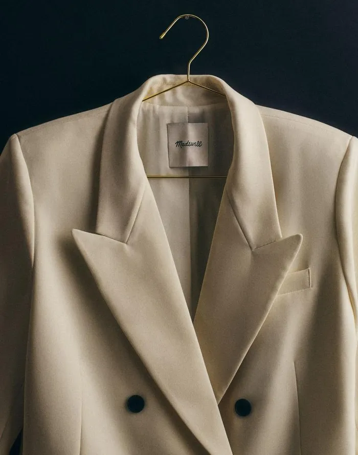 Women Tuxedo Blazer Winter White Madewell Coats Jackets