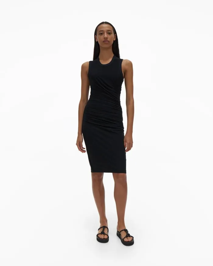 Women Twist Sheath Basalt Black Helmut Lang Dresses