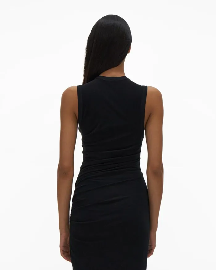 Women Twist Sheath Basalt Black Helmut Lang Dresses