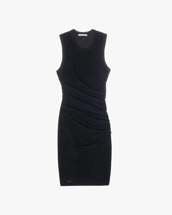 Women Twist Sheath Basalt Black Helmut Lang Dresses