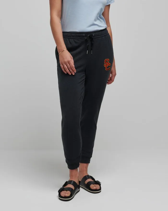 Women USC CLOUD TIE JOGGER Heather Black TravisMathew Pants