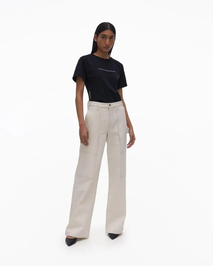 Women Utility Jean Ecru Helmut Lang Pants