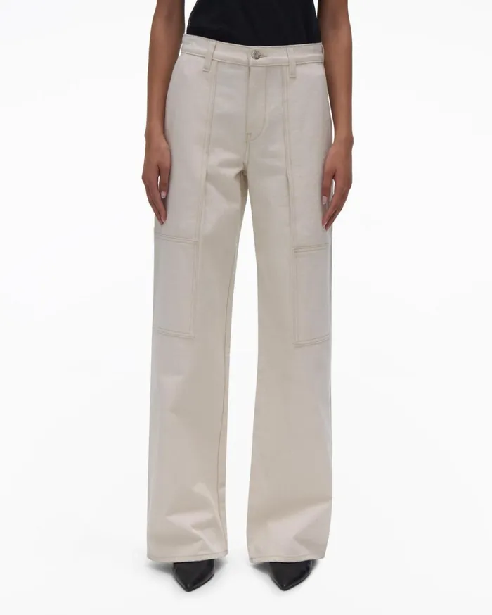 Women Utility Jean Ecru Helmut Lang Pants