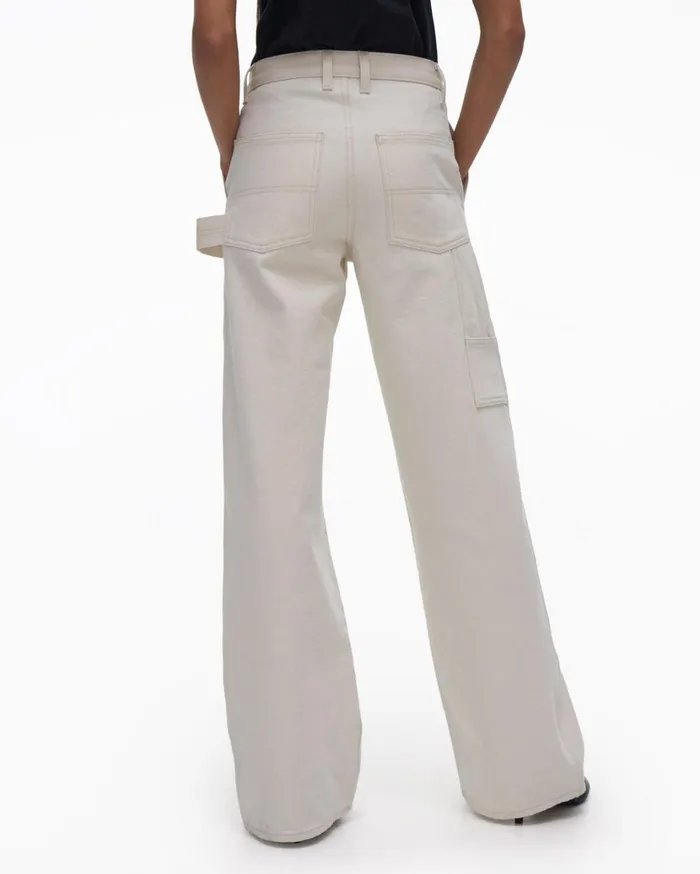 Women Utility Jean Ecru Helmut Lang Pants