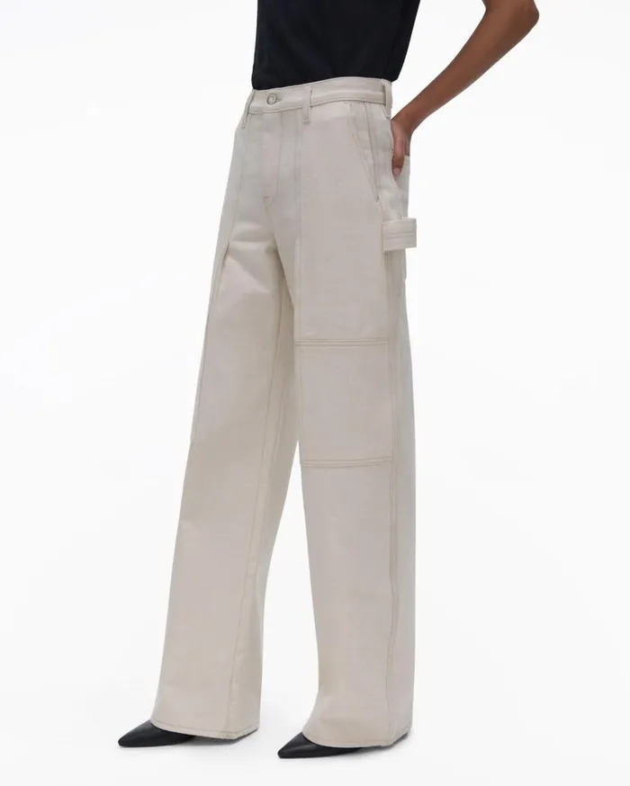 Women Utility Jean Ecru Helmut Lang Pants