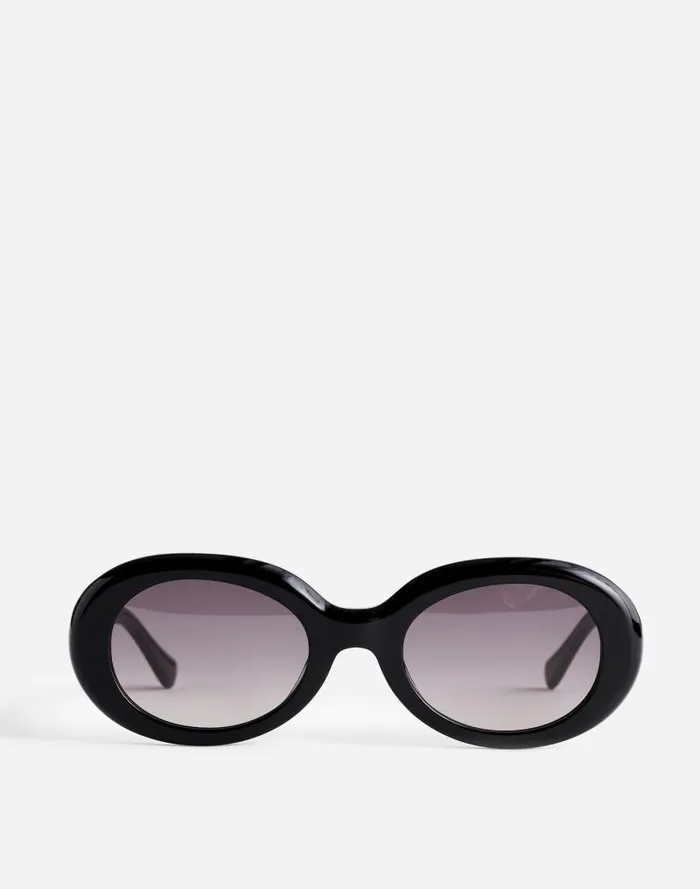 Women Valoma Chunky Oval Sunglasses True Black Madewell Sunglasses