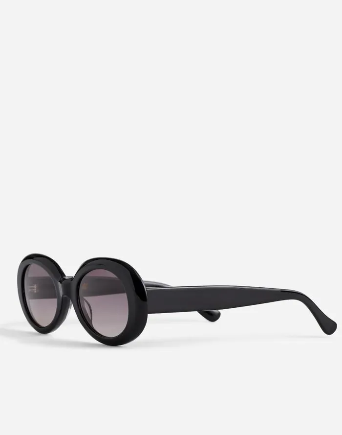 Women Valoma Chunky Oval Sunglasses True Black Madewell Sunglasses