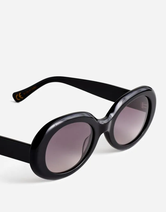 Women Valoma Chunky Oval Sunglasses True Black Madewell Sunglasses