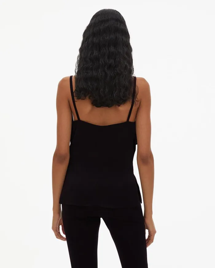 Women Velvet Layer Slip Top Black Helmut Lang Tops