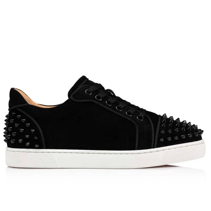 Women Vieira 2 Sneakers 8211 Veau Velours 8211 Black Black Christian Louboutin Sneakers