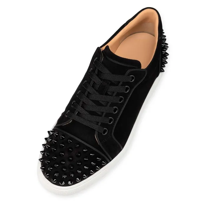 Women Vieira 2 Sneakers 8211 Veau Velours 8211 Black Black Christian Louboutin Sneakers