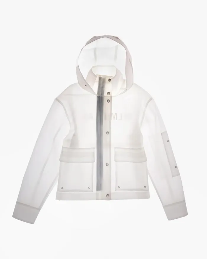 Women Vinyl Rain Jacket Powdered Ecru Helmut Lang Outerwear