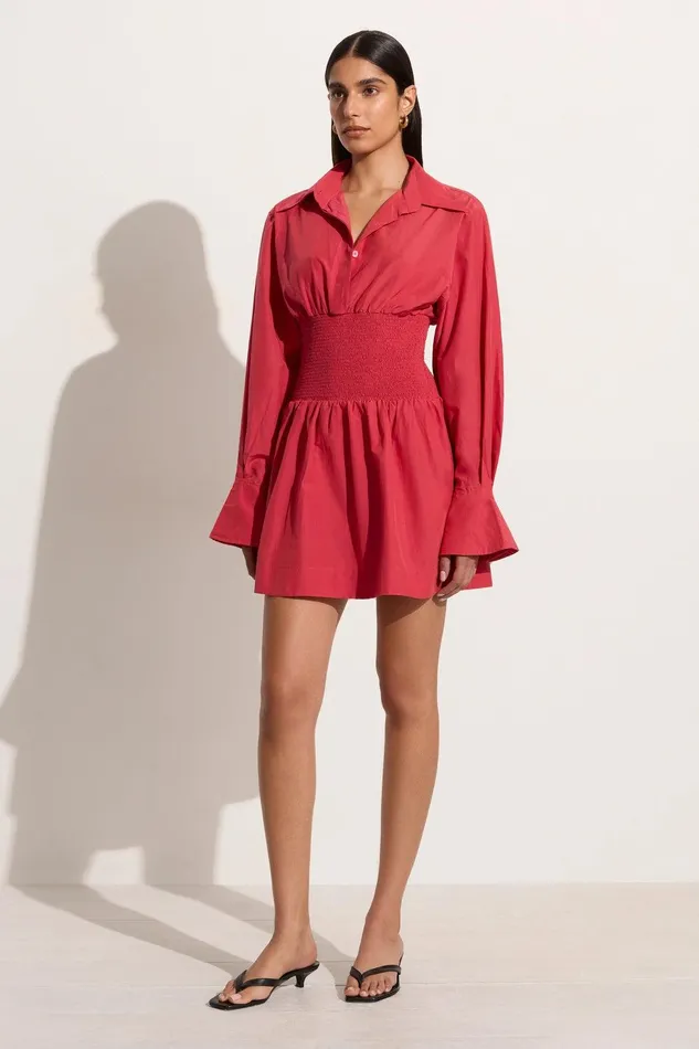 Women Vitinia Mini Dress Crimson 8211 Final Sale Faithfull The Brand Dresses Women Vitinia Mini Dress Crimson 8211 Final Sale Faithfull The Brand Dresses