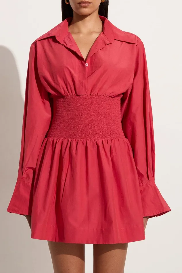 Women Vitinia Mini Dress Crimson 8211 Final Sale Faithfull The Brand Dresses Women Vitinia Mini Dress Crimson 8211 Final Sale Faithfull The Brand Dresses