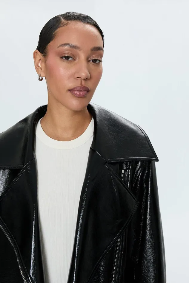 Women Winona Jacket 8211 Black Vinyl Pistola Denim Jackets and Outerwear