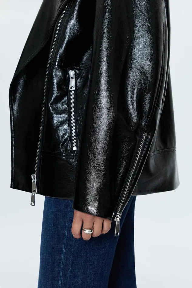 Women Winona Jacket 8211 Black Vinyl Pistola Denim Jackets and Outerwear