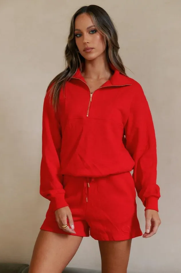 Women Winter Sets Runaway The Label Brooklyn Short Red