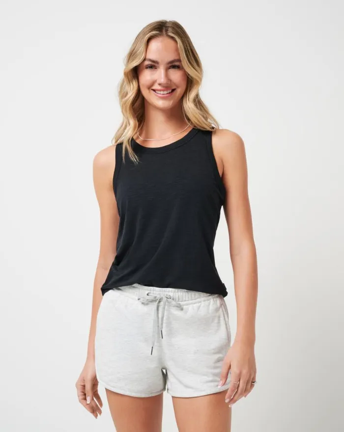 Women WOMENS CLOUD TANK 20 Black TravisMathew Tees