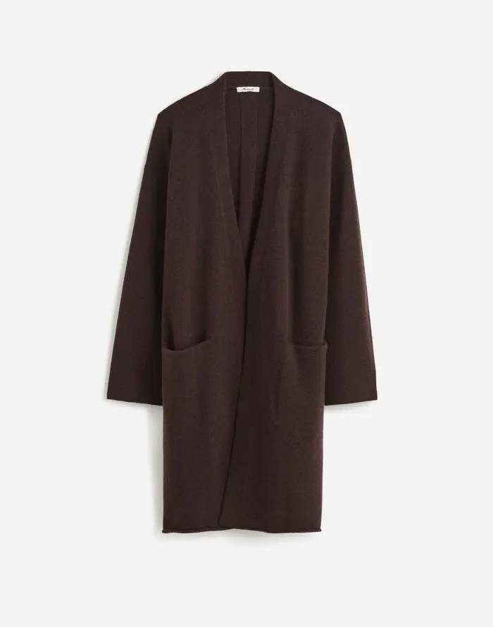 Women WoolBlend Duster Cardigan Sweater Dark Carob Madewell Sweaters