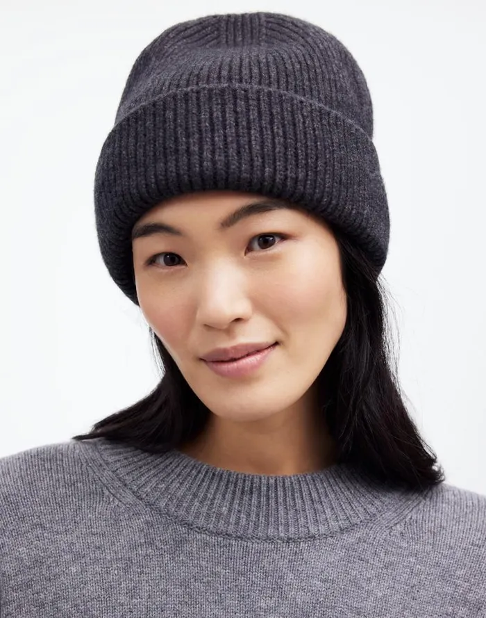 Women WoolBlend Knit Beanie Hthr Pebble Madewell Hats