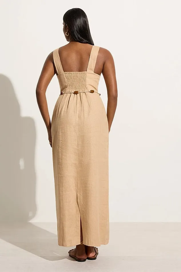 Women Zana Midi Dress Sand 8211 Final Sale Faithfull The Brand Dresses Women Zana Midi Dress Sand 8211 Final Sale Faithfull The Brand Dresses