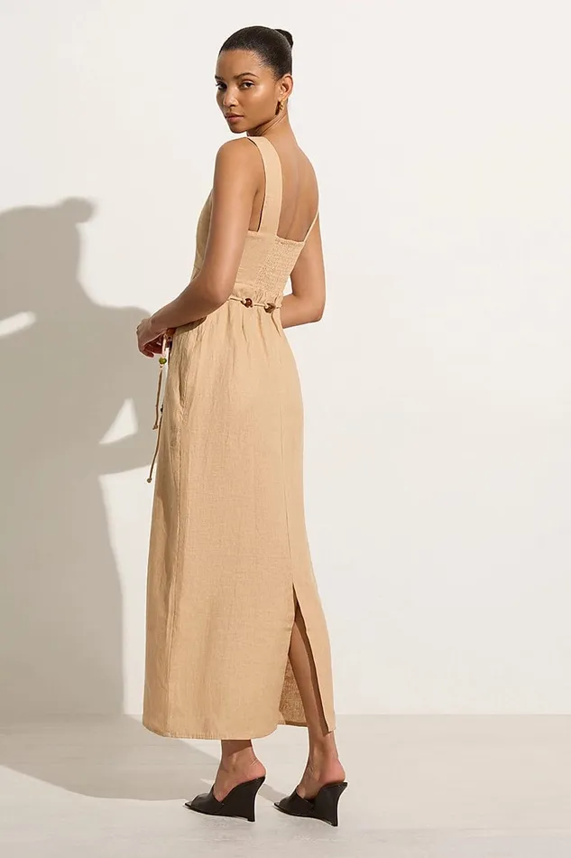 Women Zana Midi Dress Sand 8211 Final Sale Faithfull The Brand Dresses Women Zana Midi Dress Sand 8211 Final Sale Faithfull The Brand Dresses