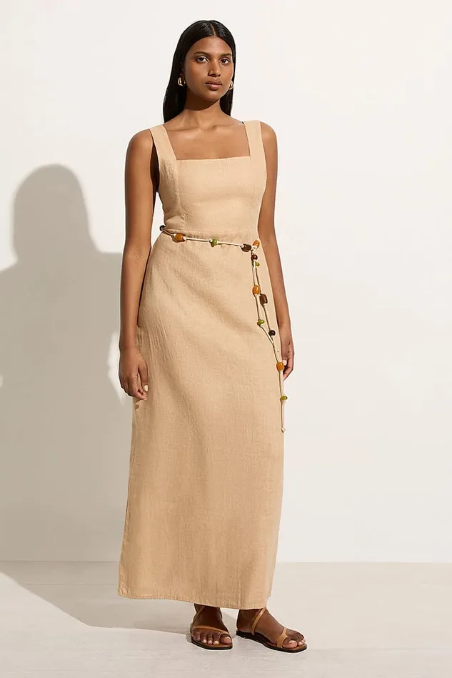 Women Zana Midi Dress Sand 8211 Final Sale Faithfull The Brand Dresses Women Zana Midi Dress Sand 8211 Final Sale Faithfull The Brand Dresses