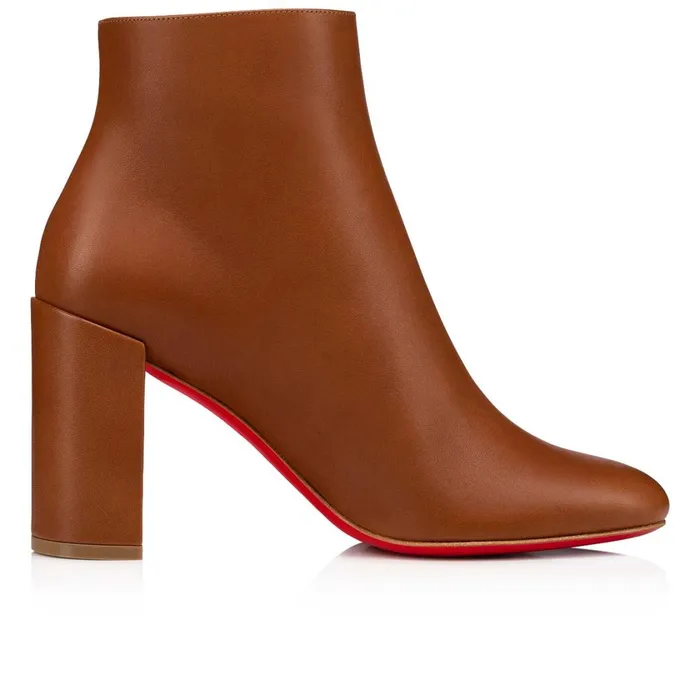 Women Ziptotal 85 Mm Ankle Boots 8211 Calf Leather 8211 Cuoio Brown Christian Louboutin Ankle Boots