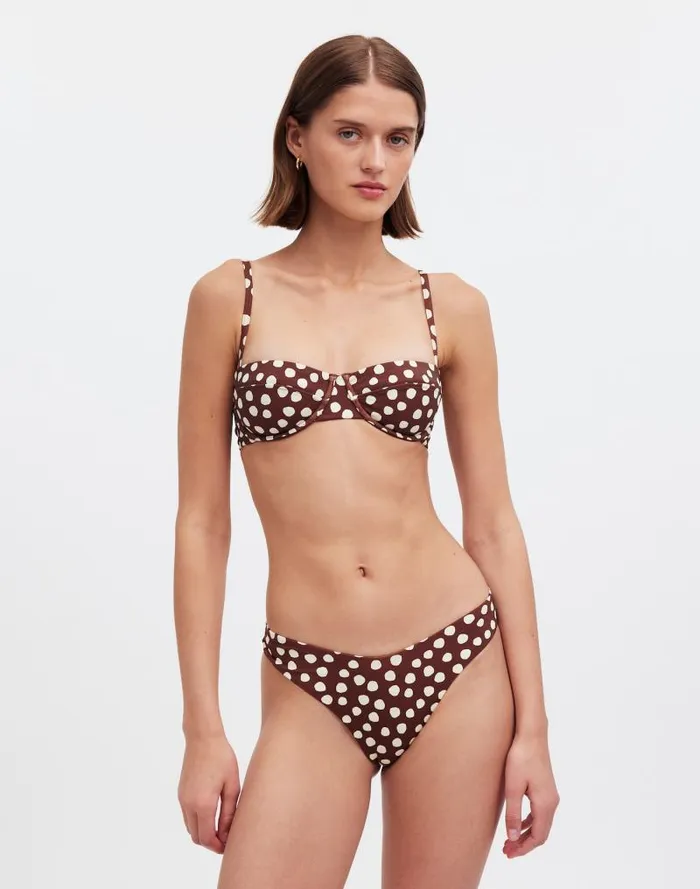 Women Zulu and Zephyr Currant Spot Bikini Top Currant Spot Madewell Swim