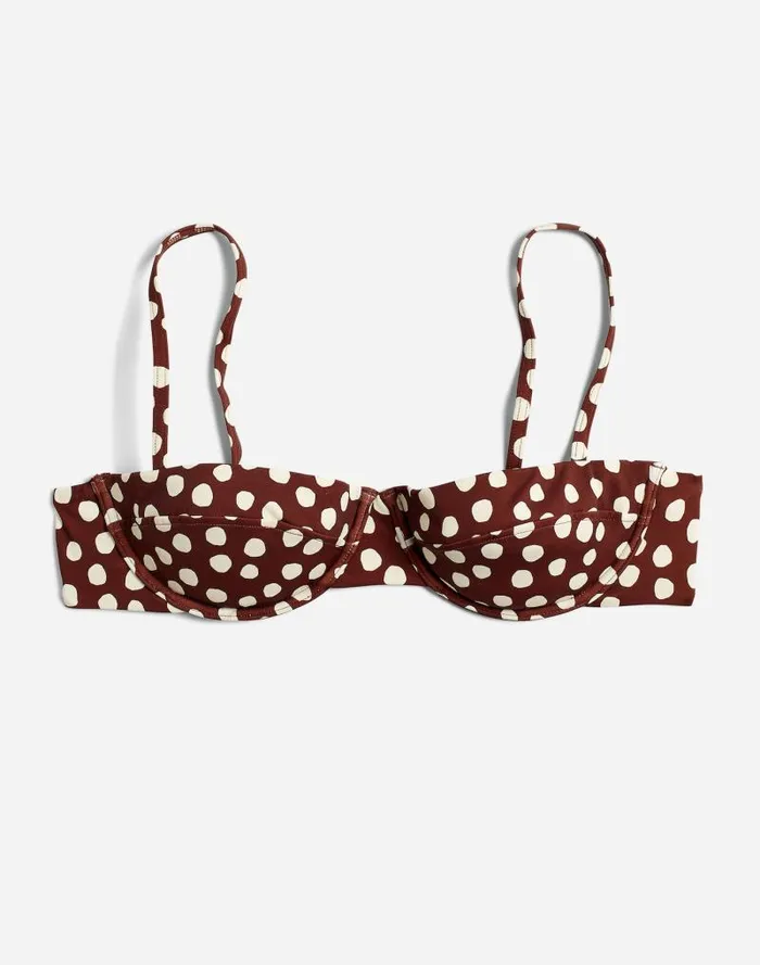 Women Zulu and Zephyr Currant Spot Bikini Top Currant Spot Madewell Swim