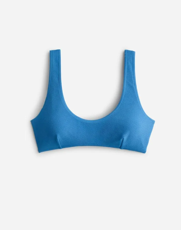 Women Zulu and Zephyr Dress Ocean Blue Textured Crop Bralette Ocean Blue Madewell Swim