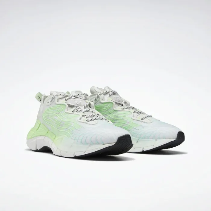 Zig Womens Reebok Zig Kinetica II Shoes Green Neon Mint True Grey 1