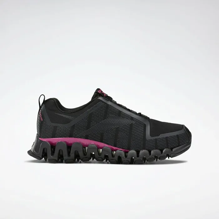 Zig Womens Reebok ZigWild Trail 6 Shoes Black Cold Grey 7 Pink