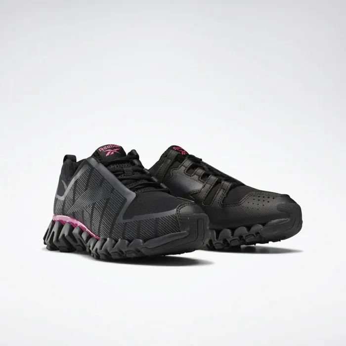 Zig Womens Reebok ZigWild Trail 6 Shoes Black Cold Grey 7 Pink