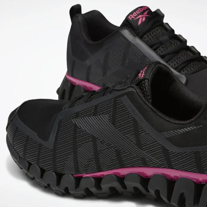 Zig Womens Reebok ZigWild Trail 6 Shoes Black Cold Grey 7 Pink